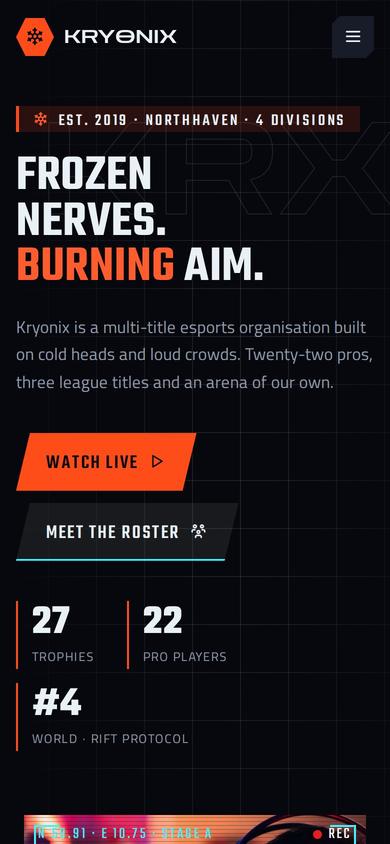 Kryonix on mobile